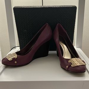 Falchi purple wedges